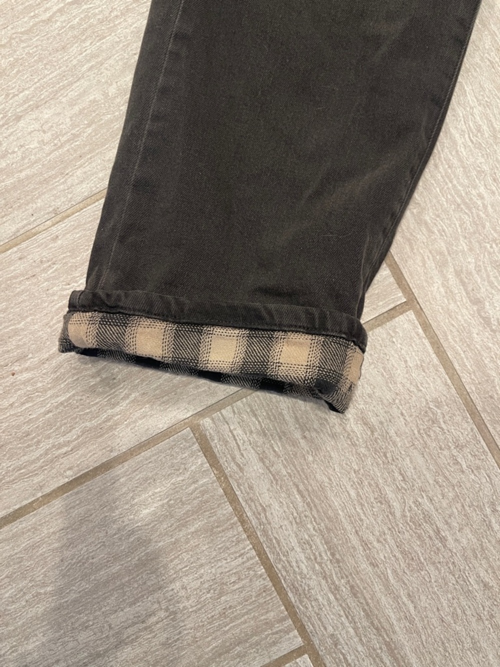Eddie Bauer Boyfriend Flannel Lined Black Jeans - Picture 4 of 5